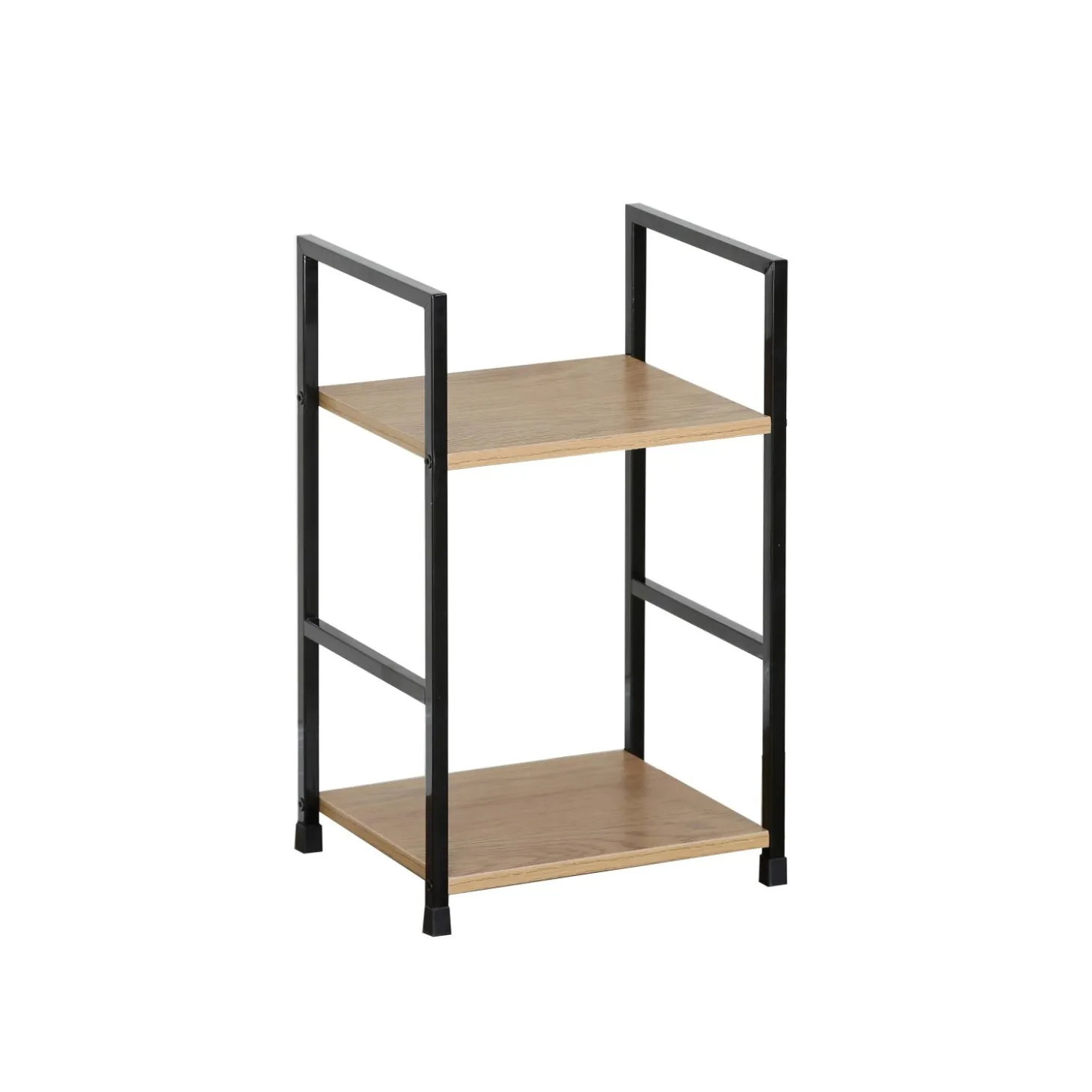 Scaffale in metallo con 2 ripiani in pannello truciolare 30x24x48 cm