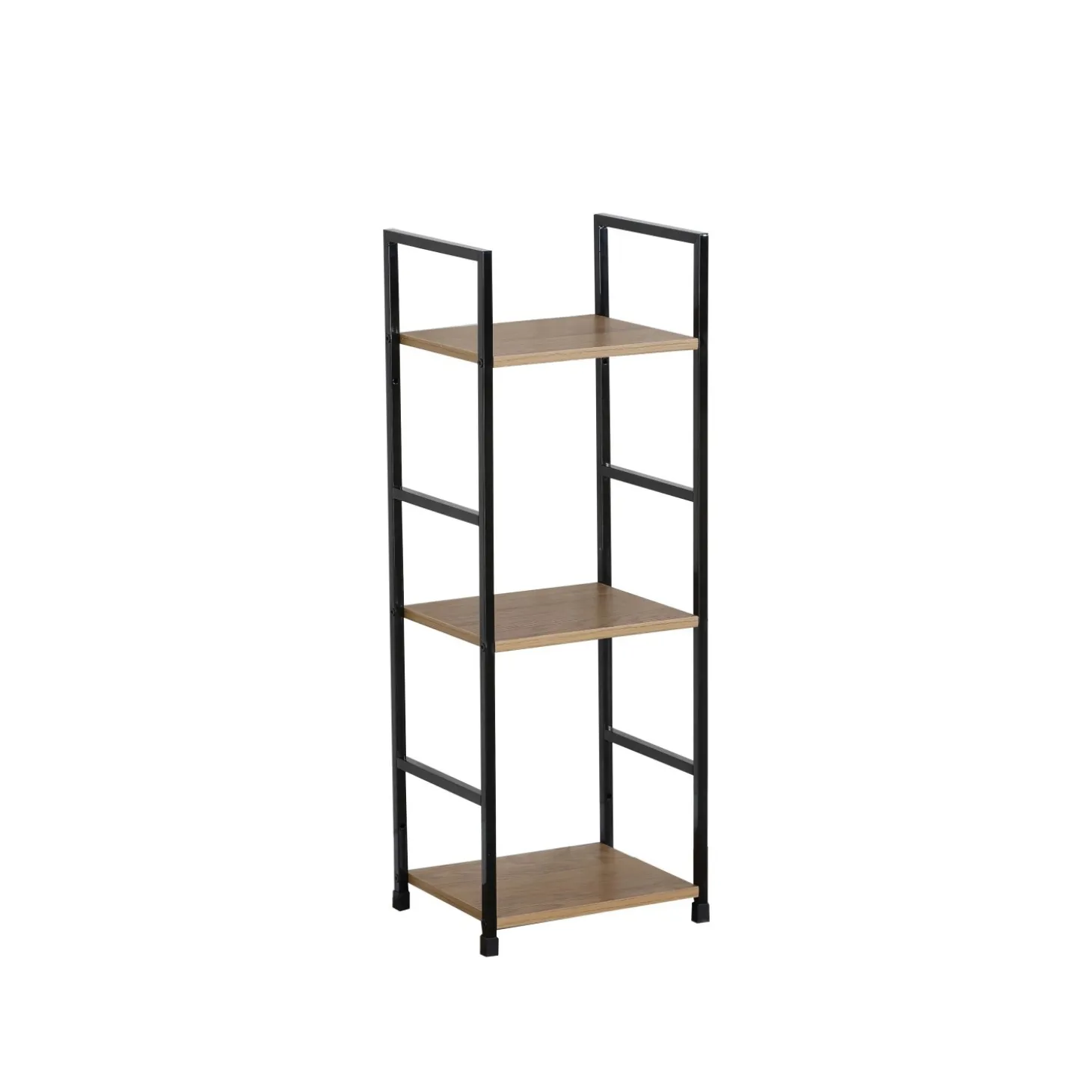 Scaffale in metallo con 3 ripiani in pannello truciolare 30x24x80 cm