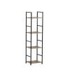 Scaffale in metallo e truciolare 4 ripiani 29x24x112 cm nero