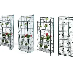 Scaffale in metallo per serre con ripiani rimuovibili 75 cm x 177 cm x 34 cm