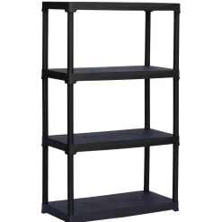 Scaffale in polipropilene 4 ripiani 80x40x133 cm 30 kg/ripiano