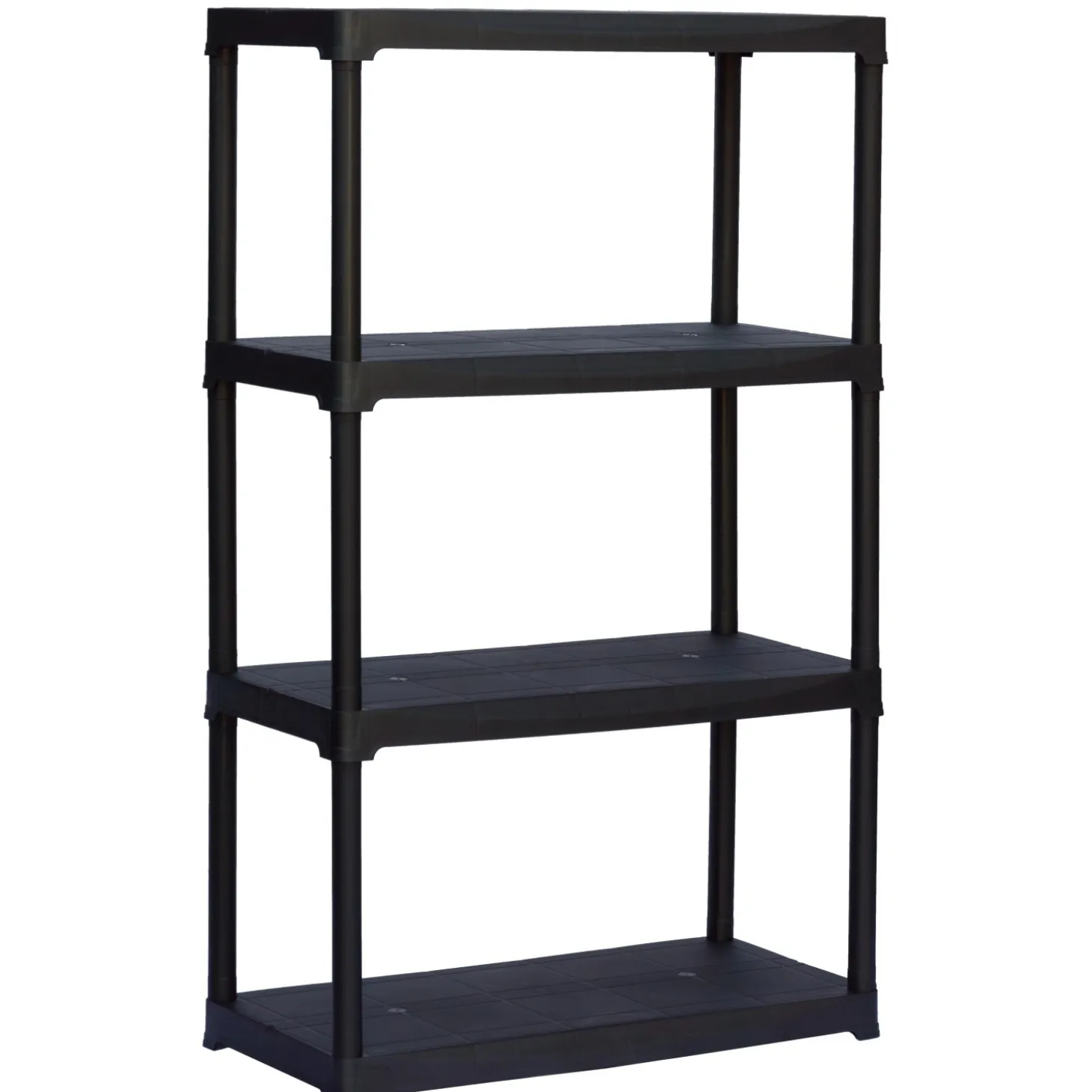 Scaffale in polipropilene 4 ripiani 80x40x133 cm 30 kg/ripiano