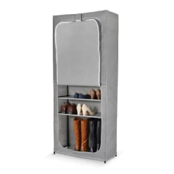Scarpiera a 7 ripiani Domopak Living 68x30x160 cm grigio
