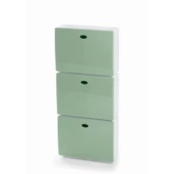 Scarpiera 3 scomparti plastica Domopak Living Tris max 9 paia 51x118x17 cm verde