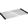 Scolapiatti avvolgibile Idrostile 454x12 mm acciaio spazzolato