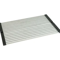 Scolapiatti avvolgibile Idrostile 470x12 mm acciaio spazzolato