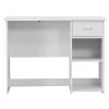 Scrivania con cassetto in pannello truciolare 100x50x75 cm bianco