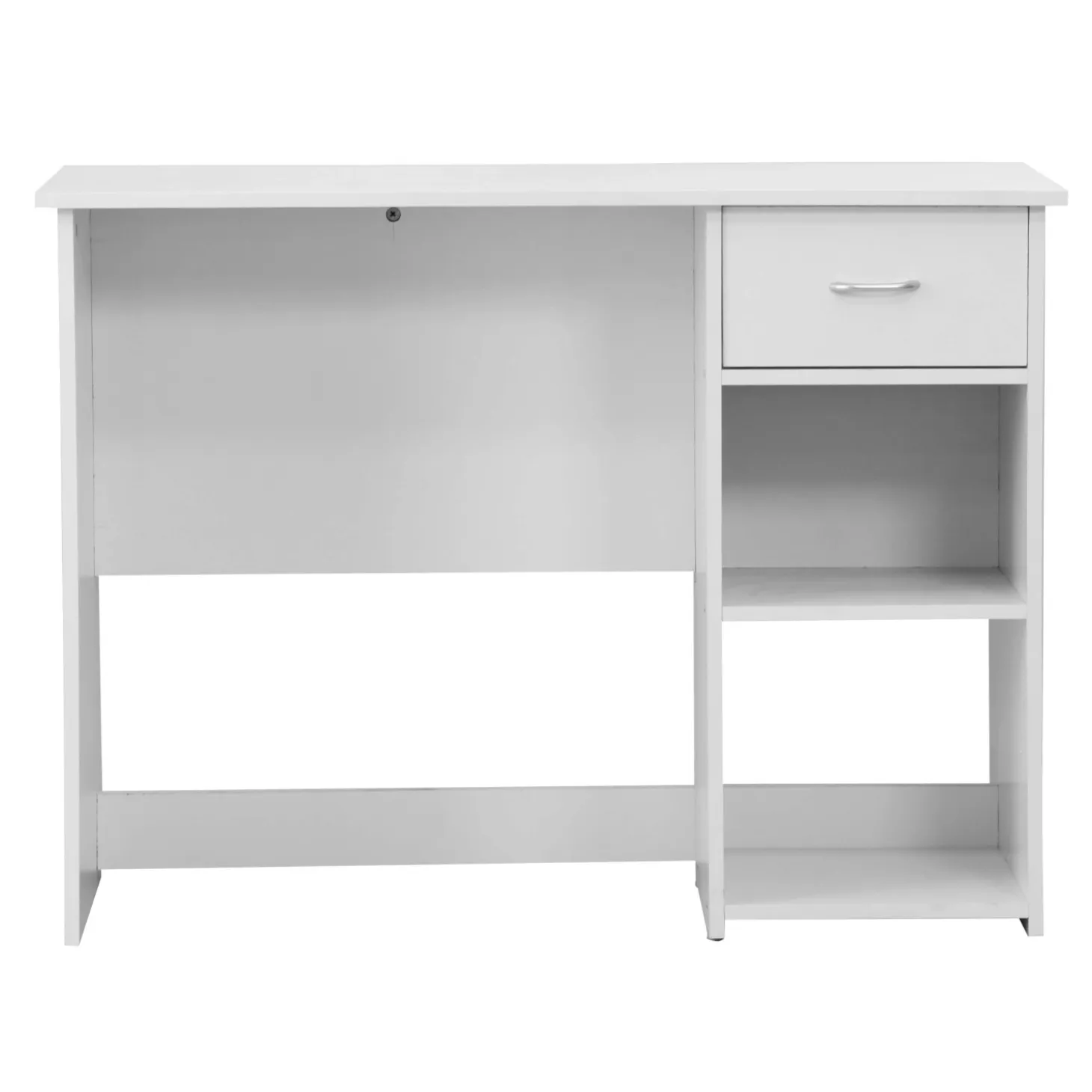 Scrivania con cassetto in pannello truciolare 100x50x75 cm bianco