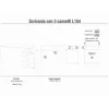Scrivania in kit 3 cassetti Sarmog 154x55x76 cm noce stelvio