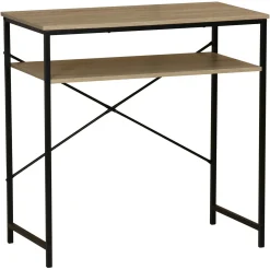 Scrivania in pannello truciolare con 2 ripiani 77x40x75 cm