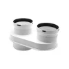 Sdoppiatore per caldaia Baxi Duo Tec Compact Ø 80 mm bianco