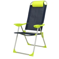 Sedia da giardino pieghevole in alluminio e textilene 60x76 cm H 108 cm