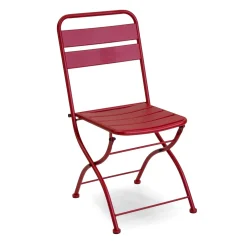 Sedia da giardino pieghevole Rovigo in metallo rosso