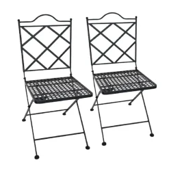 Sedia da giardino pieghevole Taormina in metallo mosaico 2 pz