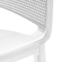 Sedia da giardino senza cuscino con braccioli Elisa bianco