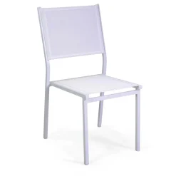 Sedia da giardino senza cuscino Sullivan in alluminio bianco