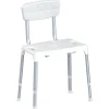 Sedia doccia con schienale 54x30x50 cm bianco