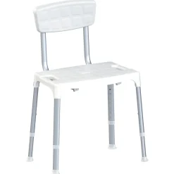 Sedia doccia con schienale 54x30x50 cm bianco