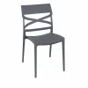 Sedia Flow 45x54x85 cm Grigio 4 pz
