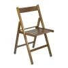 Sedia pieghevole a listelli in legno 48x43x79 cm noce
