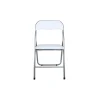 Sedia pieghevole in acciaio con imbotittura 45x45x80cm bianco