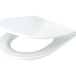 Sedile per WC sottile chiusura morbida 362x30 mm bianco