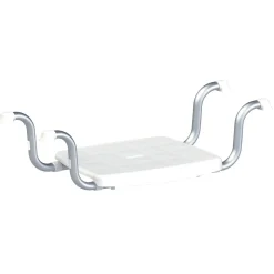 Sedile vasca con supporti laterali 20x30x37 cm bianco