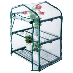 Serra a 2 ripiani con telo in PVC 69 cm x 49 cm x 98 cm