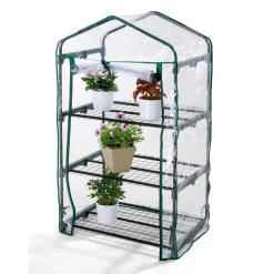 Serra a 3 ripiani con telo in PVC 69 cm x 49 cm x 125 cm