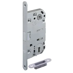 Serratura patent magnetica ad infilare interasse 90 cromo satinato