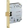Serratura patent mediana interasse 18 con bordo tondo E50 ottone lucido