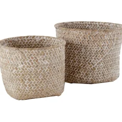 Set 2 cestini Mika beige