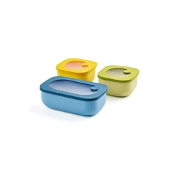 Set 3 contenitori ermetici per frigo/freezer/forno a microonde