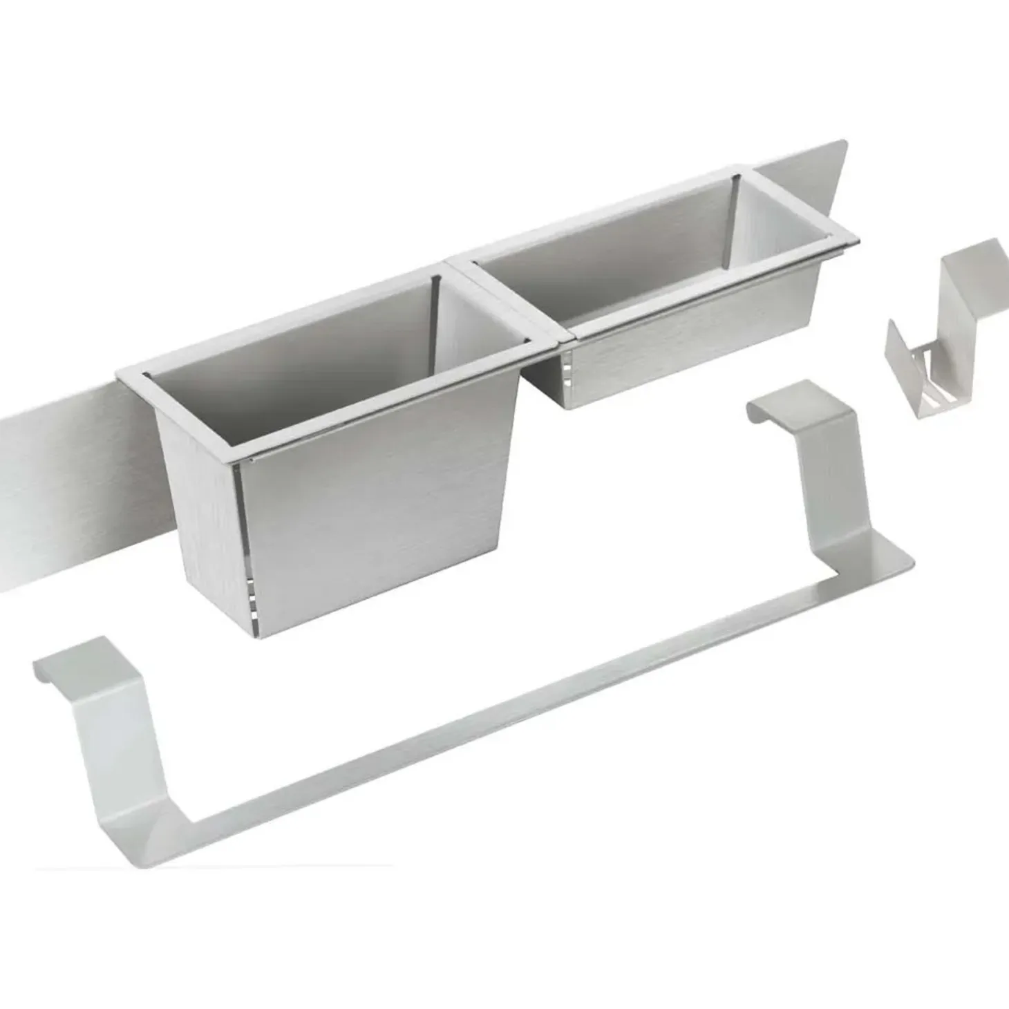 Set accessori lavello Idrostile Studio Design acciaio spazzolato