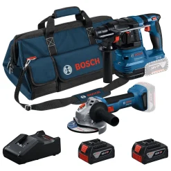 Set Bosch Professional martello perf GBH 18V-22 + smerigliatrice ang GWS 18V-8
