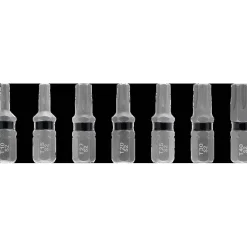 Set di bits con zona di torsione 25 mm torx 7 pz