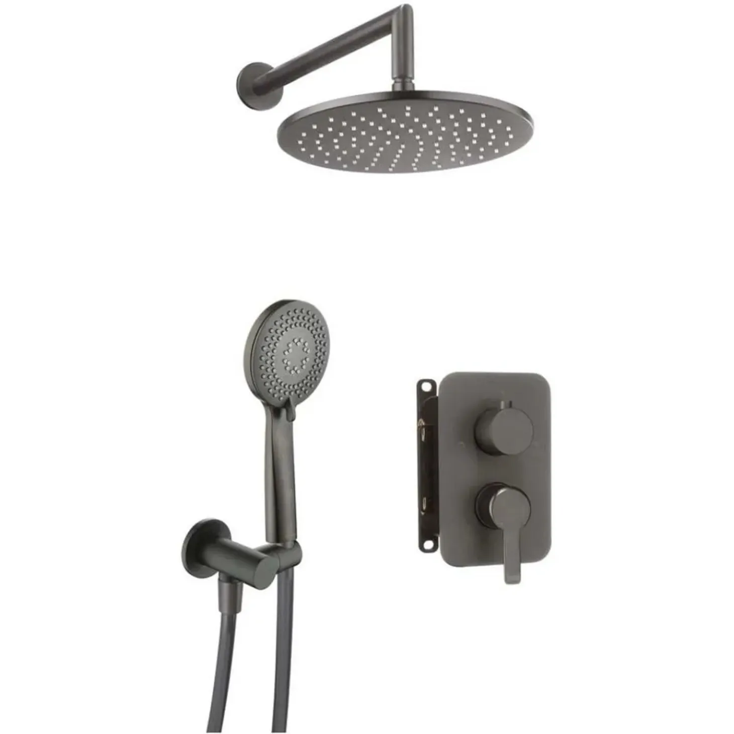 Set doccia incasso con box miscelatore Rodas Idrostile titanio