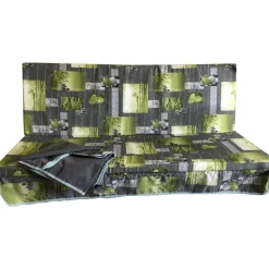 Set federe Stiliac per cuscino e tettuccio dondolo 3 posti Classic/Twist grigio