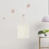 Set 4 pomoli appendiabiti in poliresina quadrati effetto mosaico bianco