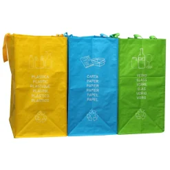 Set 3 sacchi per la raccolta differenziata Eco Friendly 90 l totali multicolore