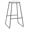 Sgabello Achelor bianco con gambe nere 32x32x71 cm