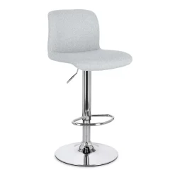 Sgabello bar Rafael cromo-grigio chiaro