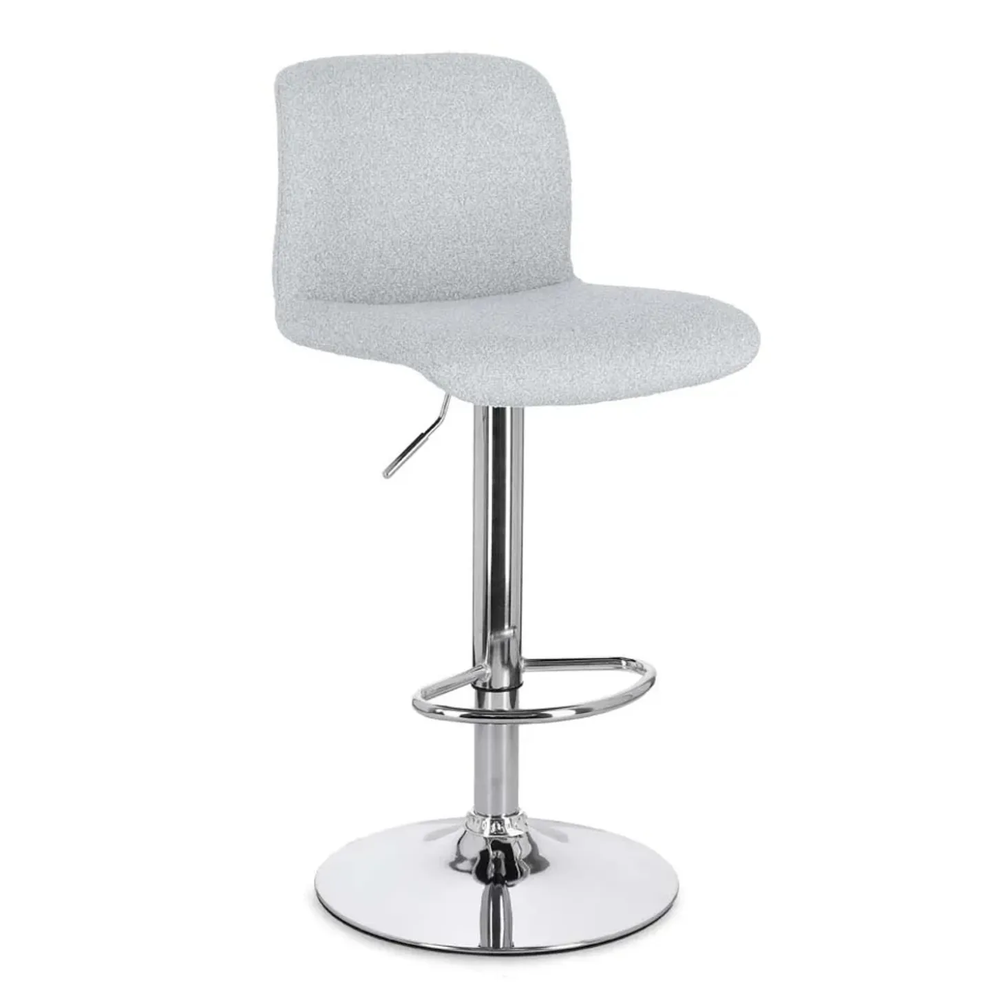 Sgabello bar Rafael cromo-grigio chiaro