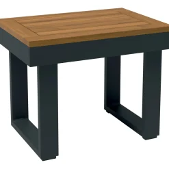 Sgabello da giardino Lipson in legno 50x35x40 cm