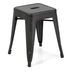 Sgabello in ferro New Bristol nero 38x38x45 cm