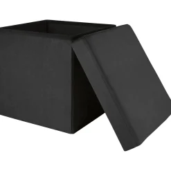 Sgabello pieghevole Midnight Mystery nero 38x38x38 cm