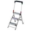 Sgabello pieghevole professionale in alluminio anodizzato 3 gradini P max 150 kg