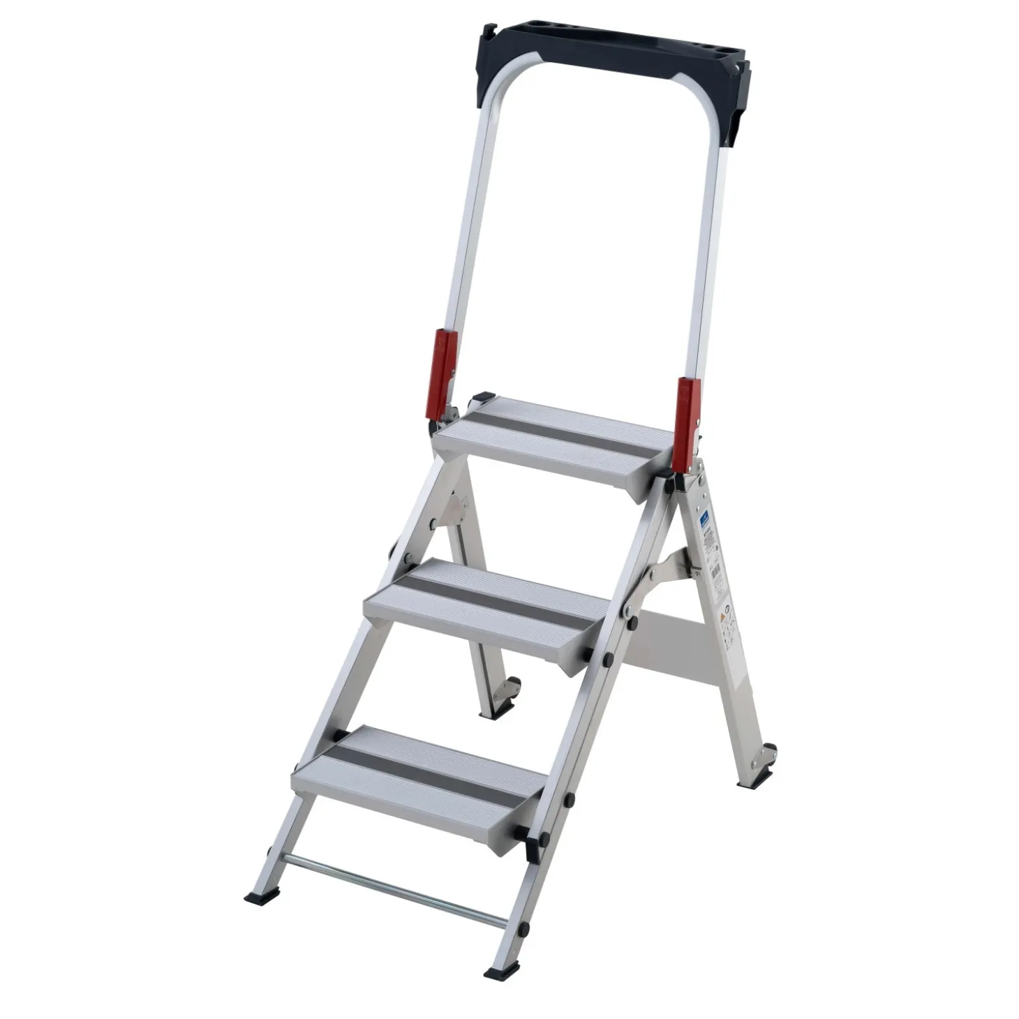 Sgabello pieghevole professionale in alluminio anodizzato 3 gradini P max 150 kg