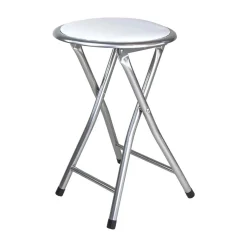 Sgabello pieghevole 30x30x45 cm bianco