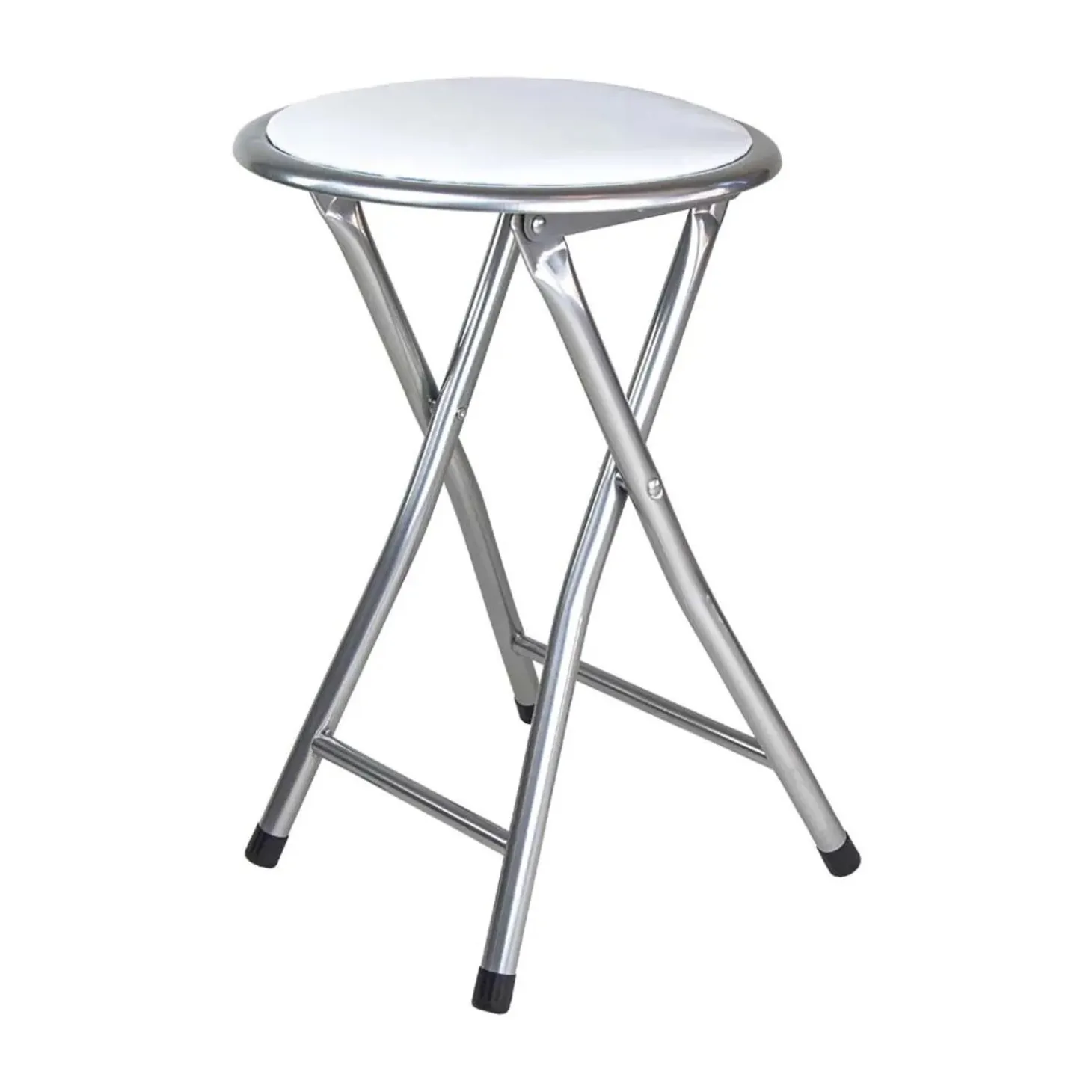 Sgabello pieghevole 30x30x45 cm bianco